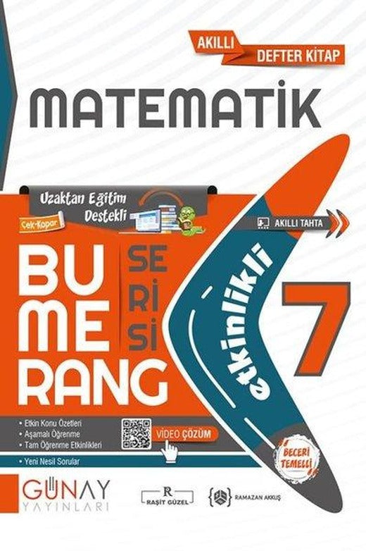 7. Sınıf Bumerang Etkinlikli Matematik | Günay Yayıncılık (İnce Kapak)