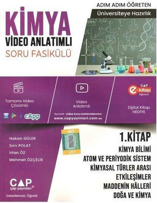 2023 TYT Kimya 1.Kitap Konu Anlatımlı Soru Bankası | Çap Yayınları (İnce Kapak)