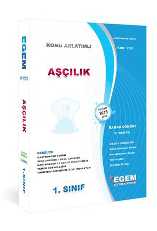AÖF Aşçılık 1. Sınıf Bahar Dönemi Konu Anlatımlı Soru Bankası