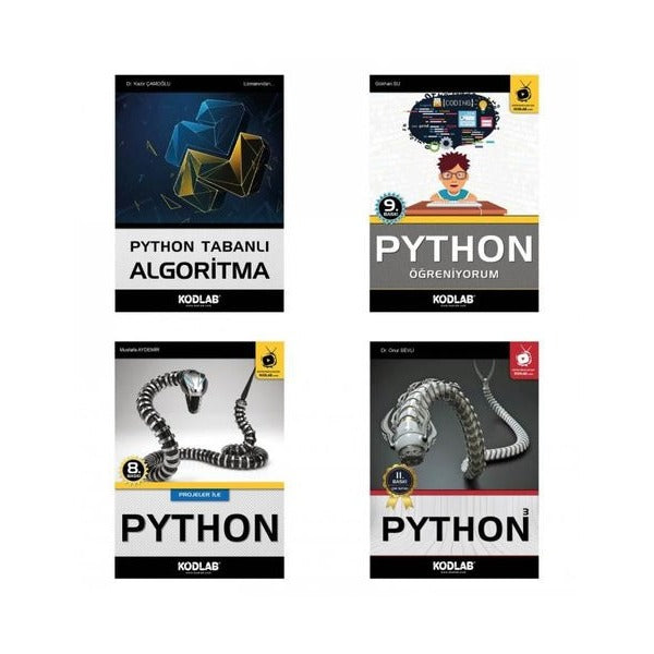 Python Öğreniyorum Seti - 4 Kitap Takım | Kodlab (İnce Kapak)
