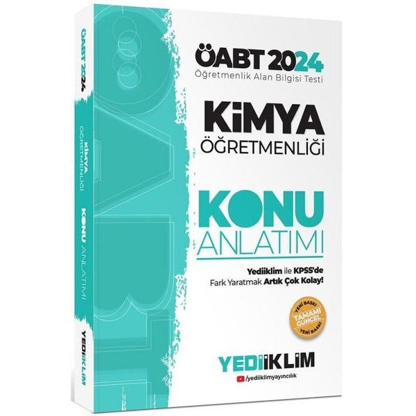 2024 ÖABT Kimya Öğretmenliği Konu Anlatımı | Yediiklim Yayınları (Ciltsiz)