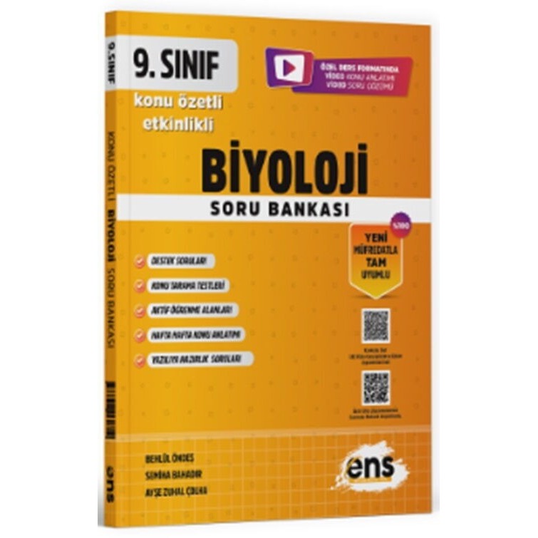 9. Sınıf Biyoloji Soru Bankası | ENS Yayınları (Ciltsiz)
