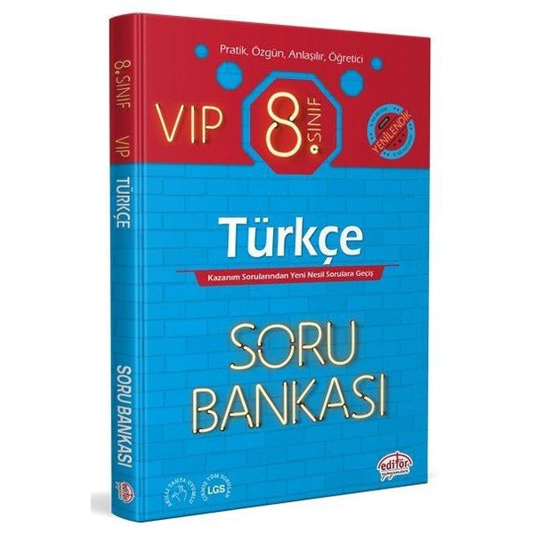 8.Sınıf VIP Türkçe Soru Bankası | Editör (İnce Kapak)