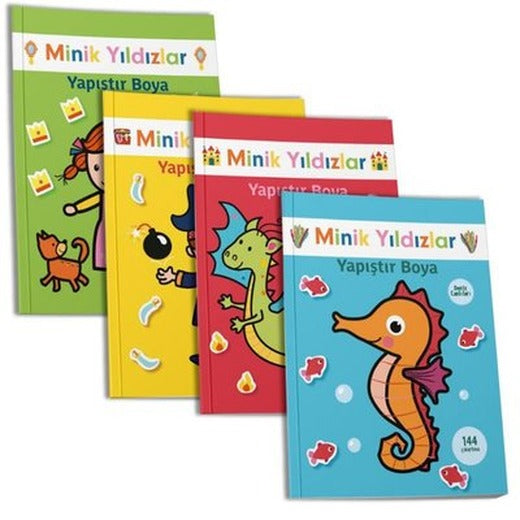 Minik Yıldızlar Yapıştır Boya Seti - 4 Kitap Takım | Doğan Çocuk (İnce Kapak)