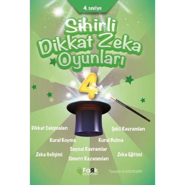 Sihirli Dikkat Zeka Oyunları 4. Seviye | Fark Yayınları (İnce Kapak)