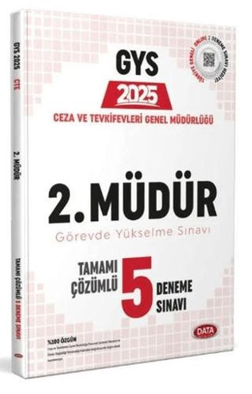 Ceza ve Tevkifevleri 2. Müdür GYS Tamamı Çözümlü 5 Deneme Sınavı | Data Yayınları (Ciltsiz)