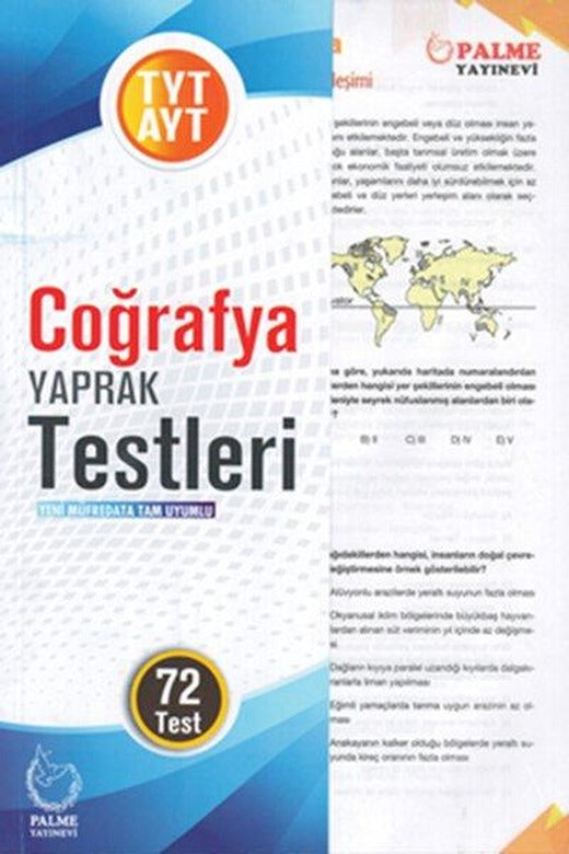 TYT AYT Coğrafya Yaprak Test | Palme Eğitim (İnce Kapak)