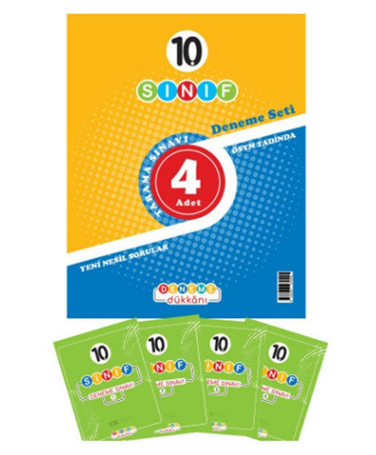 Deneme 10.Sınıf Deneme Seti 4Lü kitap kapağı