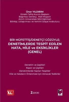 Denetimlerde Tespit Edilen Hata, Hile ve Eksiklikler Genel - Üner Yıldırım kitap kapağı