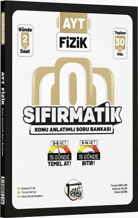 Ders Platosu AYT Fizik Sıfırmatik Konu Anlatımlı Soru Bankası kitap kapağı