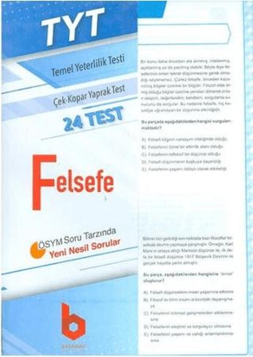 TYT Felsefe Çek - Kopar Yaprak Test
