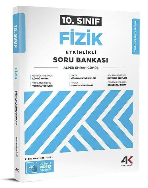 10. Sınıf Fizik Etkinlikli Soru Bankası | 4K Yayınları (İnce Kapak)