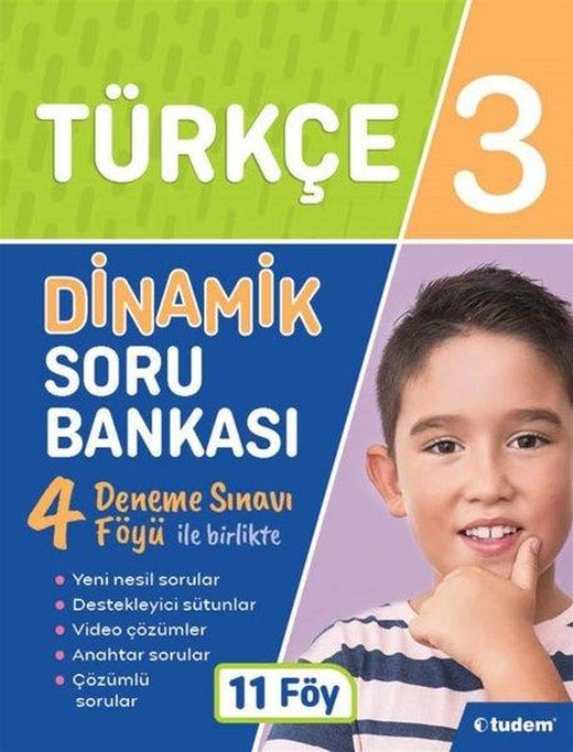 3.Sınıf Türkçe Dinamik Soru Bankası | Tudem Yayınları - Ders Kitapları (İnce Kapak)
