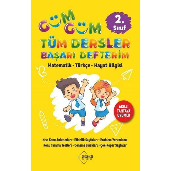 2. Sınıf Güm Güm Tüm Dersler Başarı Defterim - Matematik - Türkçe - Hayat Bilgisi | Düşün Çöz Yayınları (İnce Kapak)