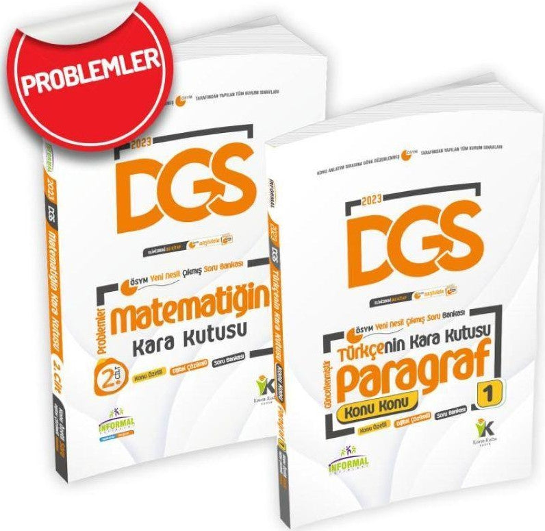 DGS Paragraf ve Problemler Kara Kutu Konu Özetli D. Çözümlü ÖSYM Çıkmış Soru Bankası 2li Set kitap kapağı