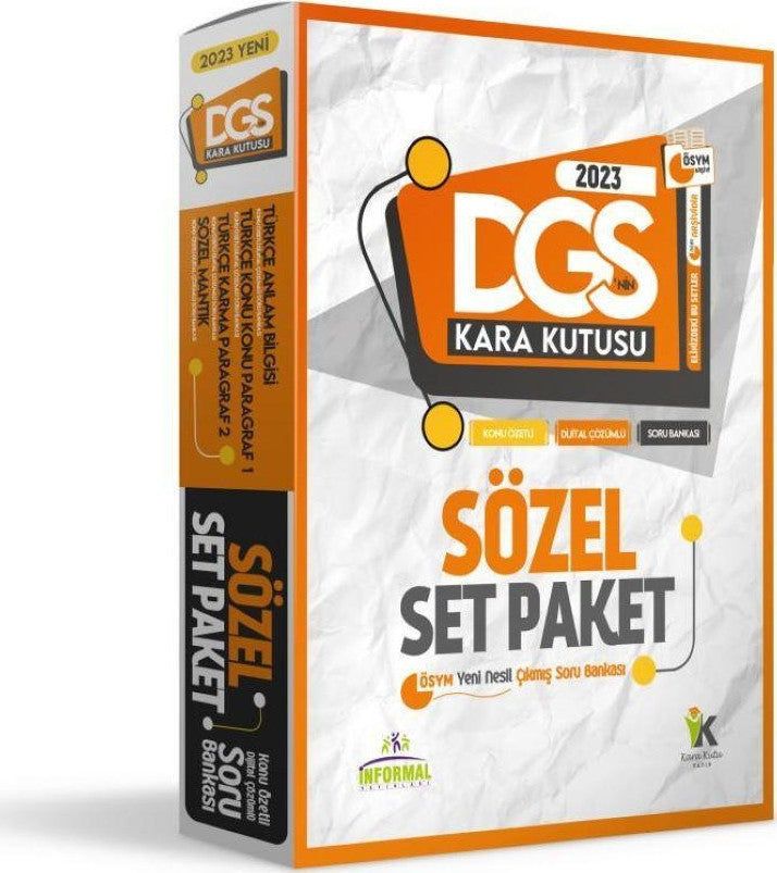 DGSnin Kara Kutusu SÖZEL PAKET SET Konu Özetli Dijital Çözümlü ÖSYM Arşiv Çıkmış Soru Bankası kitap kapağı