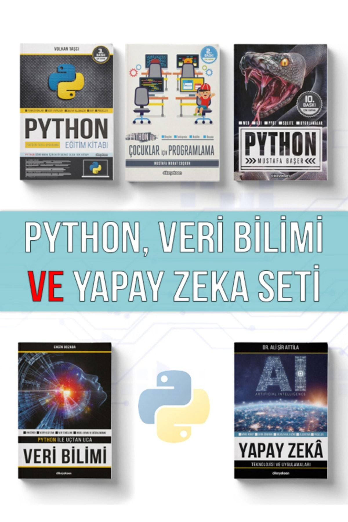 Dikeyeksen Python, Veri Bilimi Ve Yapay Zekâ Seti (5 Kitap) - Mustafa Başer kitap kapağı