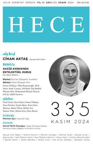Hece Dergisi - Sayı 335 Kasım 2024 | Hece Dergisi (Ciltsiz)  - Resim 1