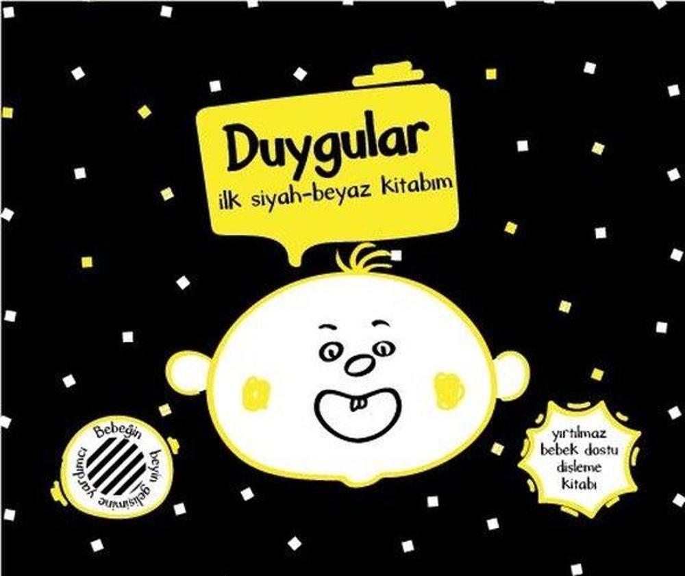 Duygular İlk Siyah Beyaz Kitabım - Yırtılmaz Kitap | Mega Kids Lab Yayınları