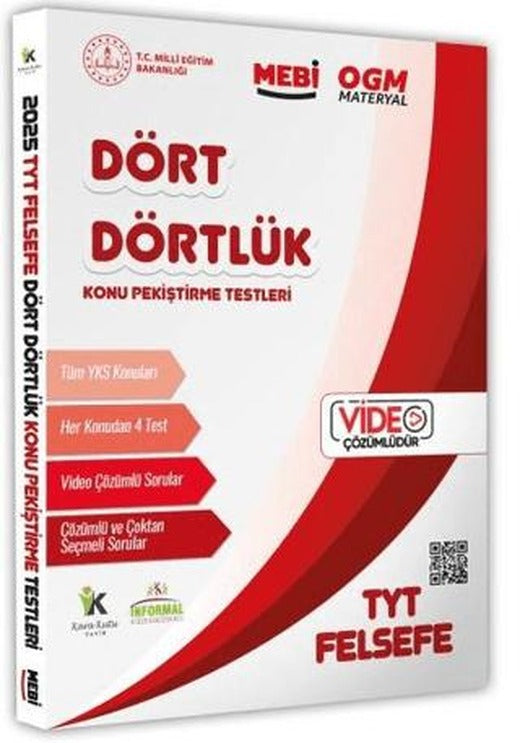 2026 YKS-TYT MEBİ-OGM Dört Dörtlük Felsefe Pekiştirme Testi Soru Bankası Video Çözümlü