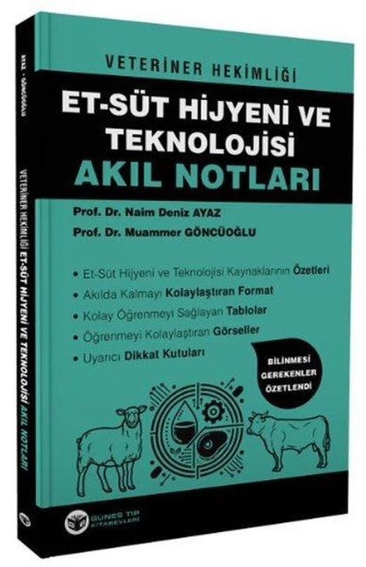 Veteriner Hekimliği Et - Süt Hijyeni ve Teknolojisi Akıl Notları | Güneş Tıp Kitabevleri (İnce Kapak)