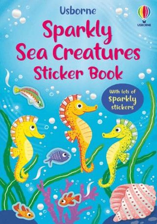 Sparkly Sea Creatures Sticker Book | Usborne (Ciltsiz)