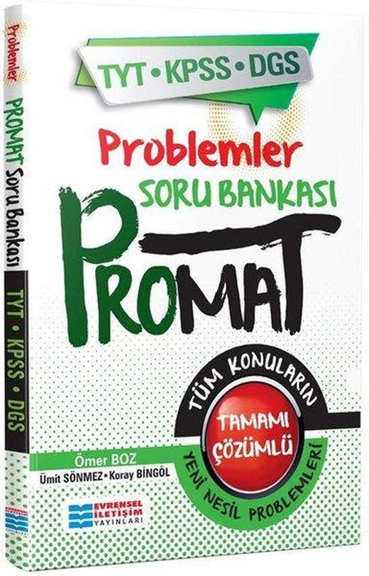 Promat Problemler Soru Bankası-TYT-KPSS-DGS | Evrensel İletişim Yayınları (İnce Kapak)