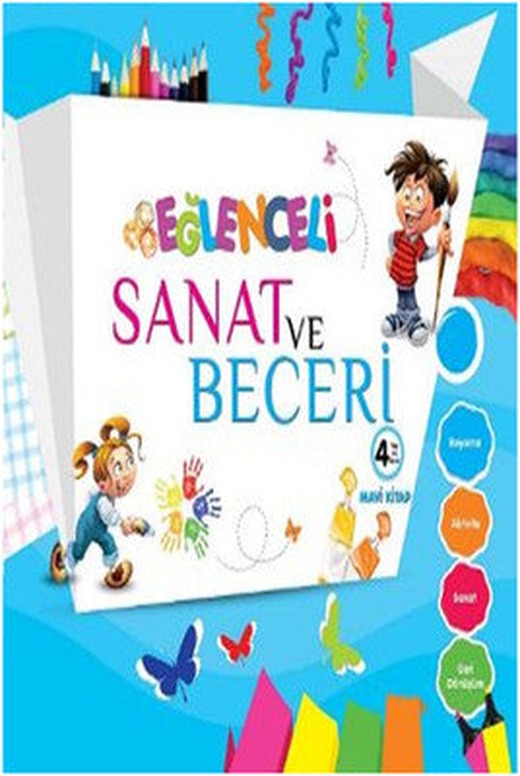 Eğlenceli Sanat ve Beceri Mavi Kitap 4 Yaş | Parıltı Yayınları