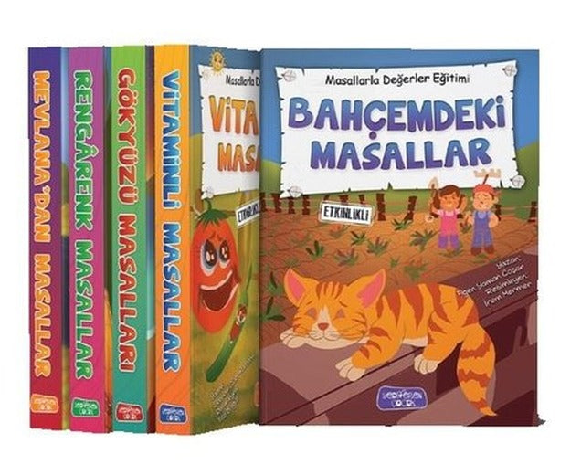 Masallarla Değerler Eğitimi Seti-5 Kitap Takım | Yediveren Yayınları