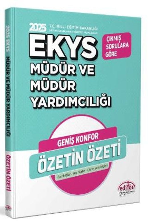 2025 MEB EKYS Müdür ve Müdür Yardımcılığı Özetin Özeti | Editör Yayınevi (Ciltsiz)