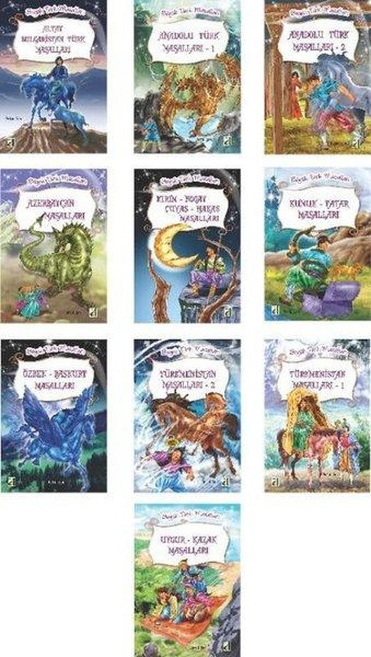 Büyük Türk Masalları Seti - 10 Kitap Takım | Damla Yayınevi (İnce Kapak)