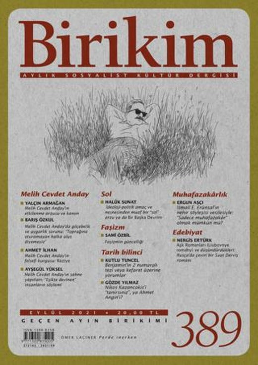 Birikim Aylık Sosyalist Kültür Dergisi Sayı: 389 Eylül 2021 | Birikim Yayınları (Ciltsiz)