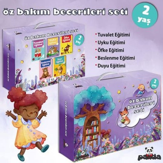 2 Yaş Öz Bakım Becerileri Seti - 5 Kitap Takım | Panda (İnce Kapak)