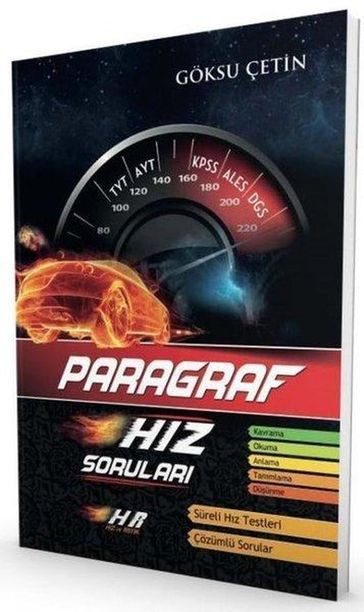 TYT AYT KPSS ALES DGS Paragraf Hız Soruları | Hız ve Renk Yayınları (İnce Kapak)
