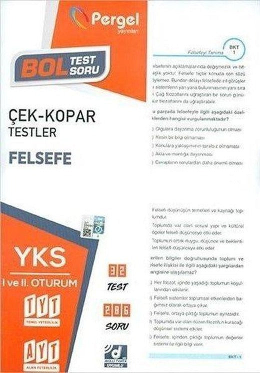 TYT AYT Felsefe Çek Kopar Testler | Pergel (İnce Kapak)