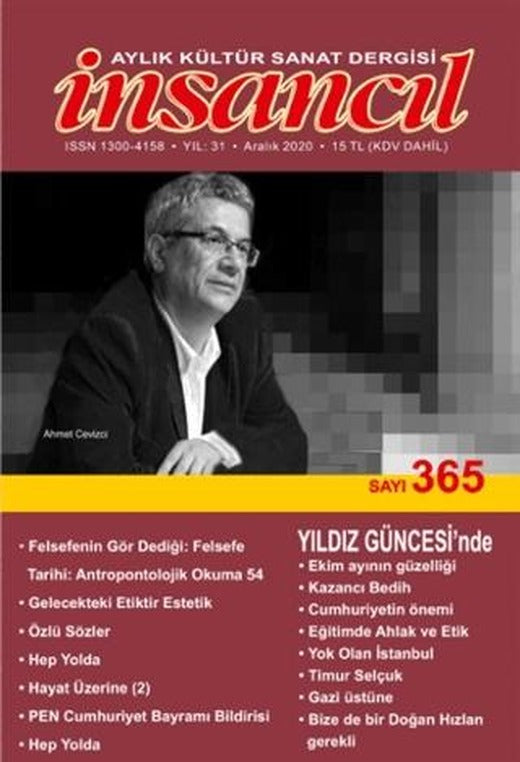 İnsancıl Aylık Kültür Sanat Dergisi Sayı: 365 Aralık 2020 | İnsancıl Dergisi Yayınları (Ciltsiz)