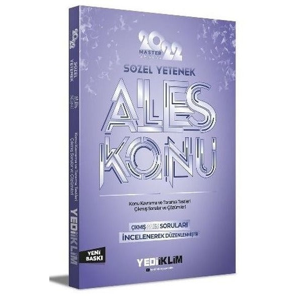 2022 Master Serisi ALES Sözel Yetenek Konu Anlatımı | Yediiklim Yayınları (İnce Kapak)