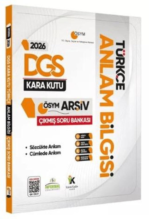 2026 DGS Türkçenin Kara Kutusu ANLAM BİLGİSİ (Sözcük-Cümle) Çıkmış Soru Bankası Konu Özetli Dijital Çözümlü | Karakutu Yayın (Ciltsiz)