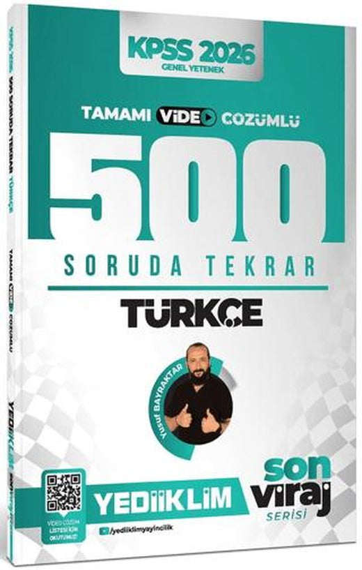 2026 Kpss Son Viraj Serisi Türkçe Tamamı Video Çözümlü 500 Soruda Genel Tekrar Kampı | Yediiklim Yayınları (Ciltsiz)
