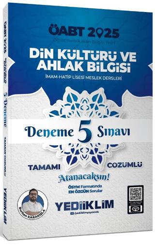 2025 ÖABT Din Kültürü ve Ahlak Bilgisi Tamamı Çözümlü Deneme 5 Sınavı | Yediiklim Yayınları (Ciltsiz)  - Resim 1