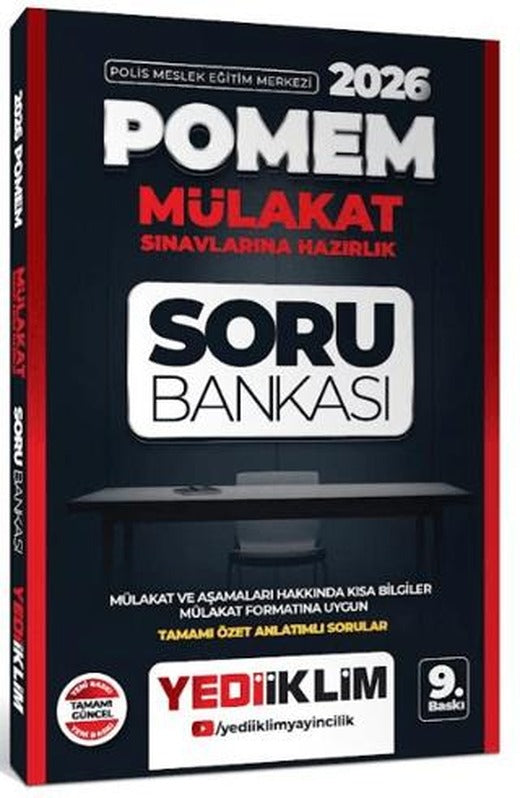 2026 POMEM Mülakat Sınavlarına Hazırlık Tamamı Özet Anlatımlı Soru Bankası | Yediiklim Yayınları (Ciltsiz)