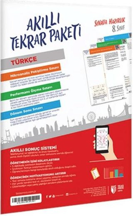8. Sınıf Türkçe Akıllı Tekrar Paketleri | Teas Press (Ciltsiz)