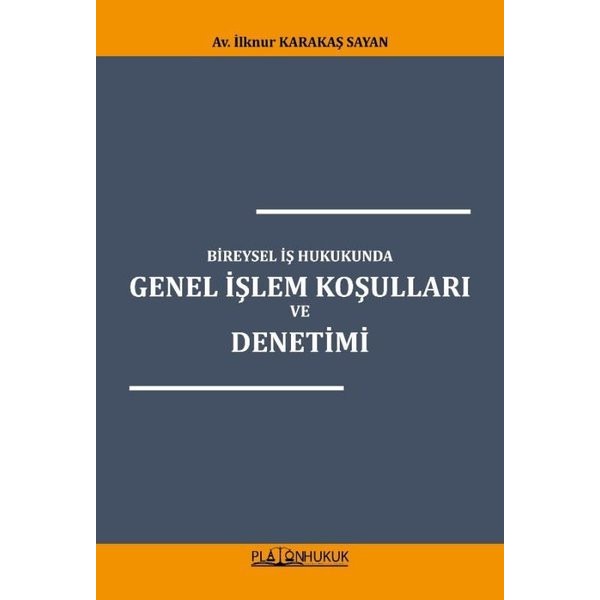 Bireysel İş Hukukunda Genel İşlem Koşulları ve Denetimi