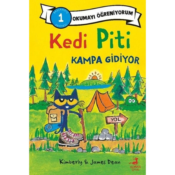 Kedi Piti Kampa Gidiyor-Okumayı Öğreniyorum - Başlangıç 1 Seviyesi | Olimpos Çocuk (İnce Kapak)
