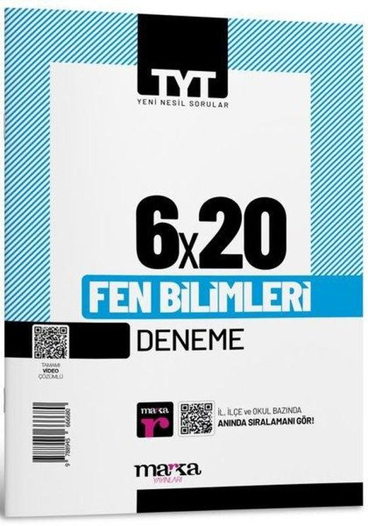 2025 TYT Fen Bilimleri 6 Deneme Tamamı Video Çözümlü | Marka Yayınları (İnce Kapak)