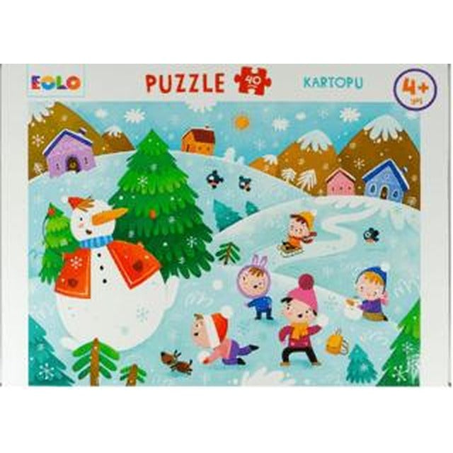 40 Parça Yer Puzzle – Kartopu | Eolo Yayıncılık