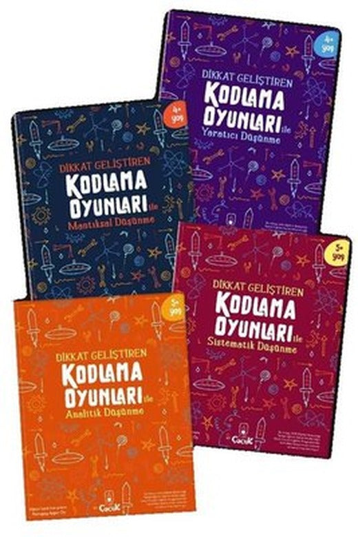 Dikkat Geliştiren Kodlama Oyunları Serisi Seti - 4 Kitap Takım | Floki Çocuk