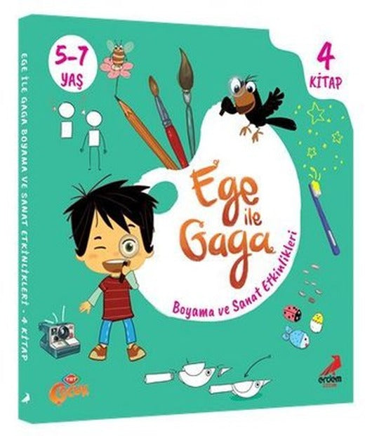 Ege ile Gaga Boyama ve Sanat Etkinlikleri Seti - 4 Kitap Takım | Erdem Çocuk