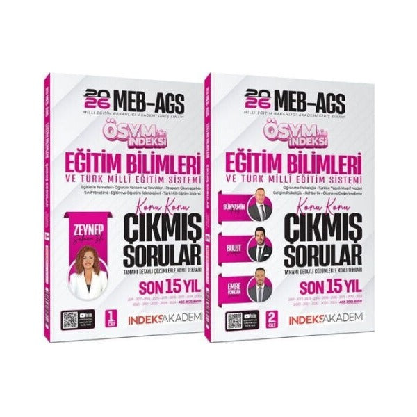 2026 MEB-AGS Eğitim Bilimleri ve Türk Milli Eğitim Sistemi ÖSYM'nin İndeksi Çıkmış Sorular Son 15 Yıl Çözümlü Set