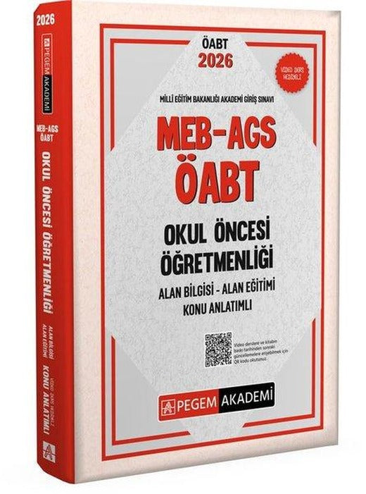 2026 MEB AGS ÖABT Okul Öncesi Öğretmenliği Alan Bilgisi  -  Alan Eğitimi  -  Konu Anlatımlı | Pegem Akademi Yayıncılık (İnce Kapak)